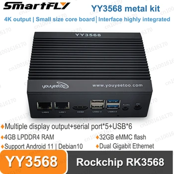 youyeetoo YY3568 Fejlesztési Tanács Fém doboz, Készlet Rockchip RK3568 Dual Gigabit Ethernet 2GB/4GB/8GB LPDDR4 Ipari Fogadó